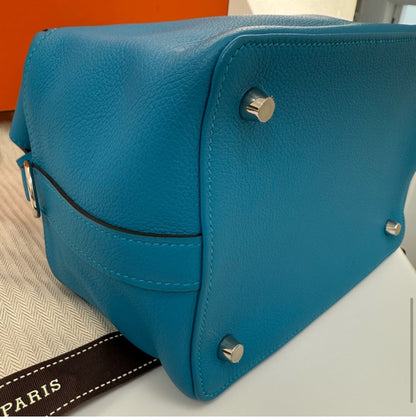 Hermes Bleu Toolbox 20 cm in Swift Leather with Palladium Hardware