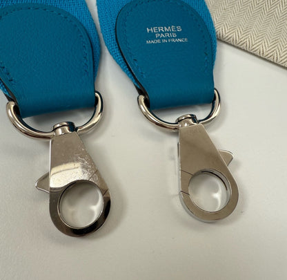 Hermes Bleu Toolbox 20 cm in Swift Leather with Palladium Hardware