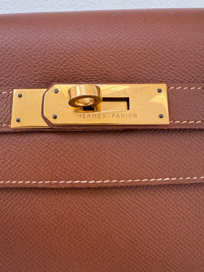 RARE HERMES Kelly 32 Gold on Gold Handbag