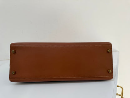 RARE HERMES Kelly 32 Gold on Gold Handbag