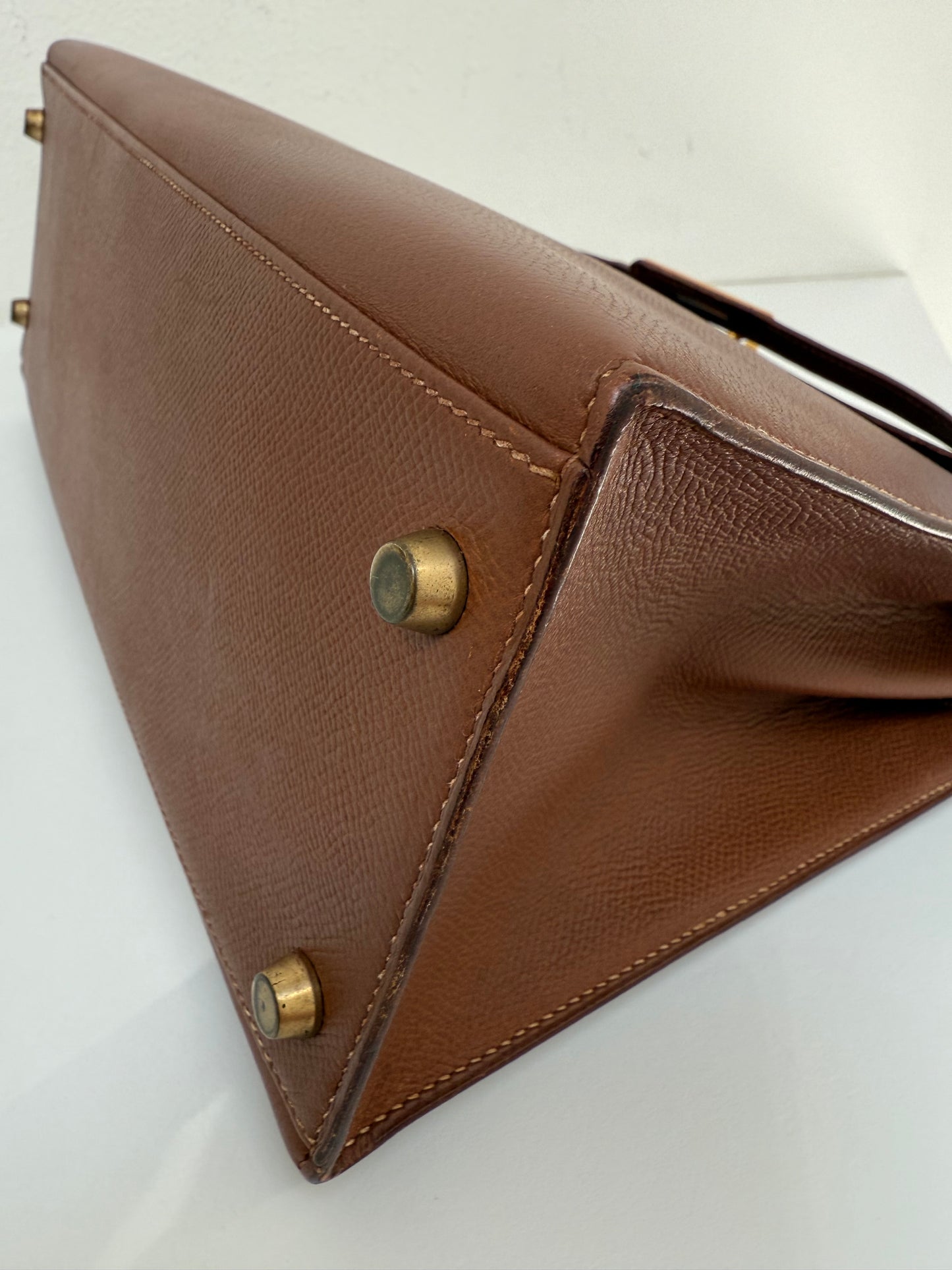 RARE HERMES Kelly 32 Gold on Gold Handbag