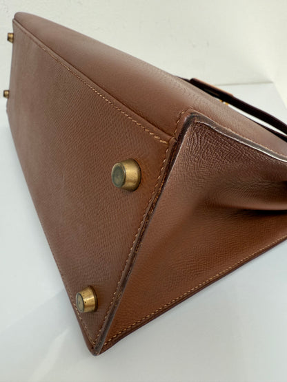 RARE HERMES Kelly 32 Gold on Gold Handbag