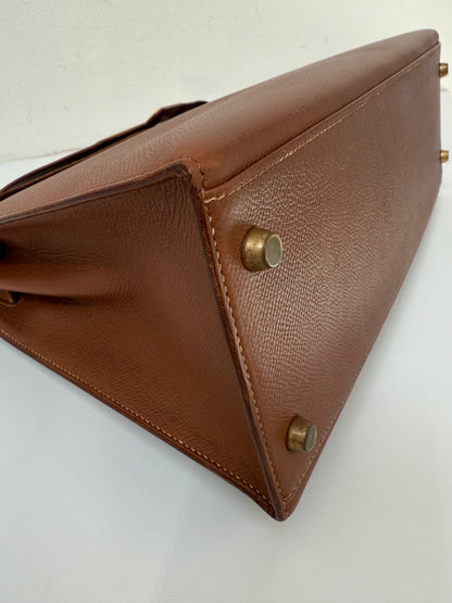 RARE HERMES Kelly 32 Gold on Gold Handbag