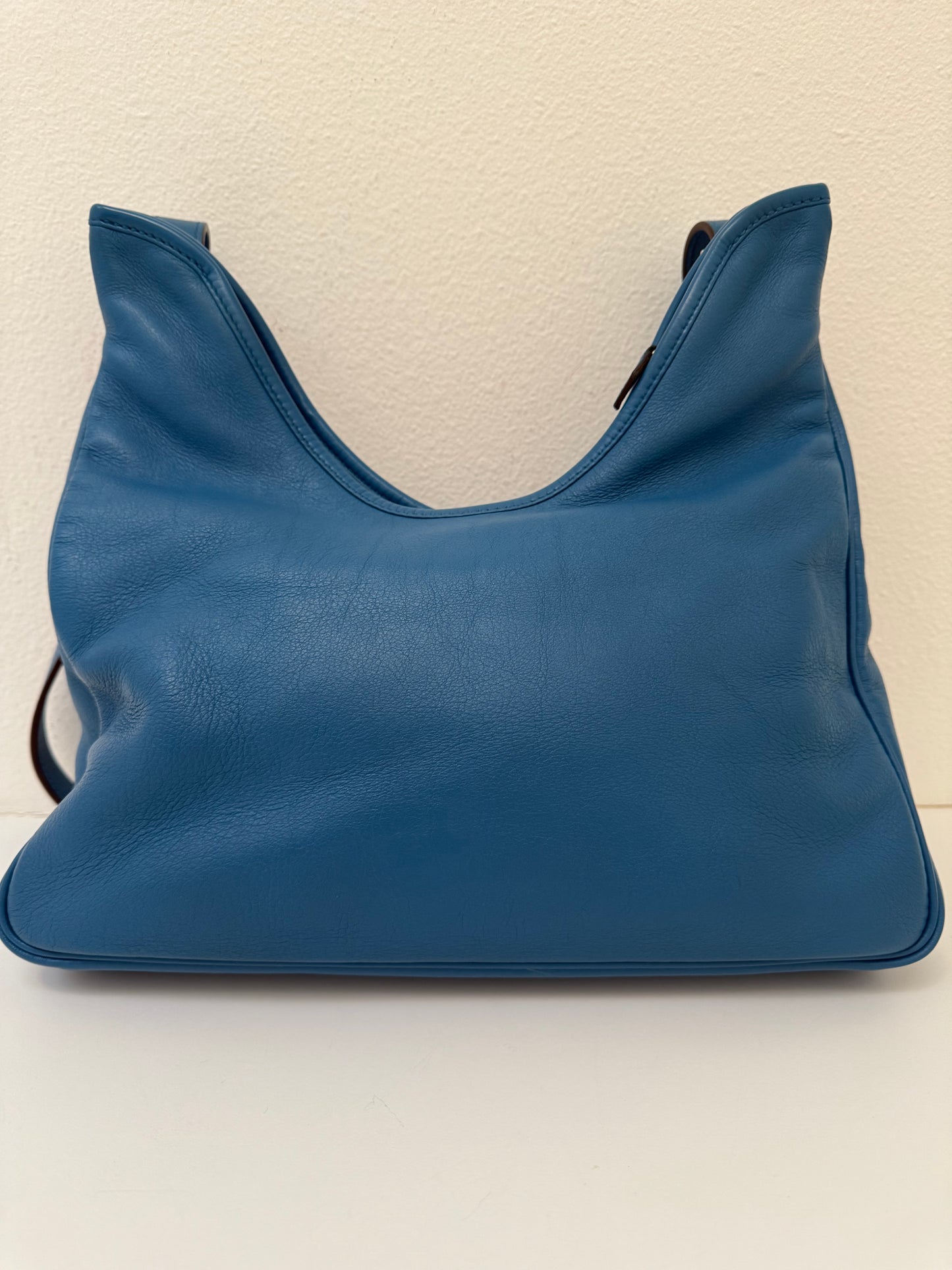 Hermès Massai Royal Blue Jean Clemence PM Hobo Bag Palladium Bag