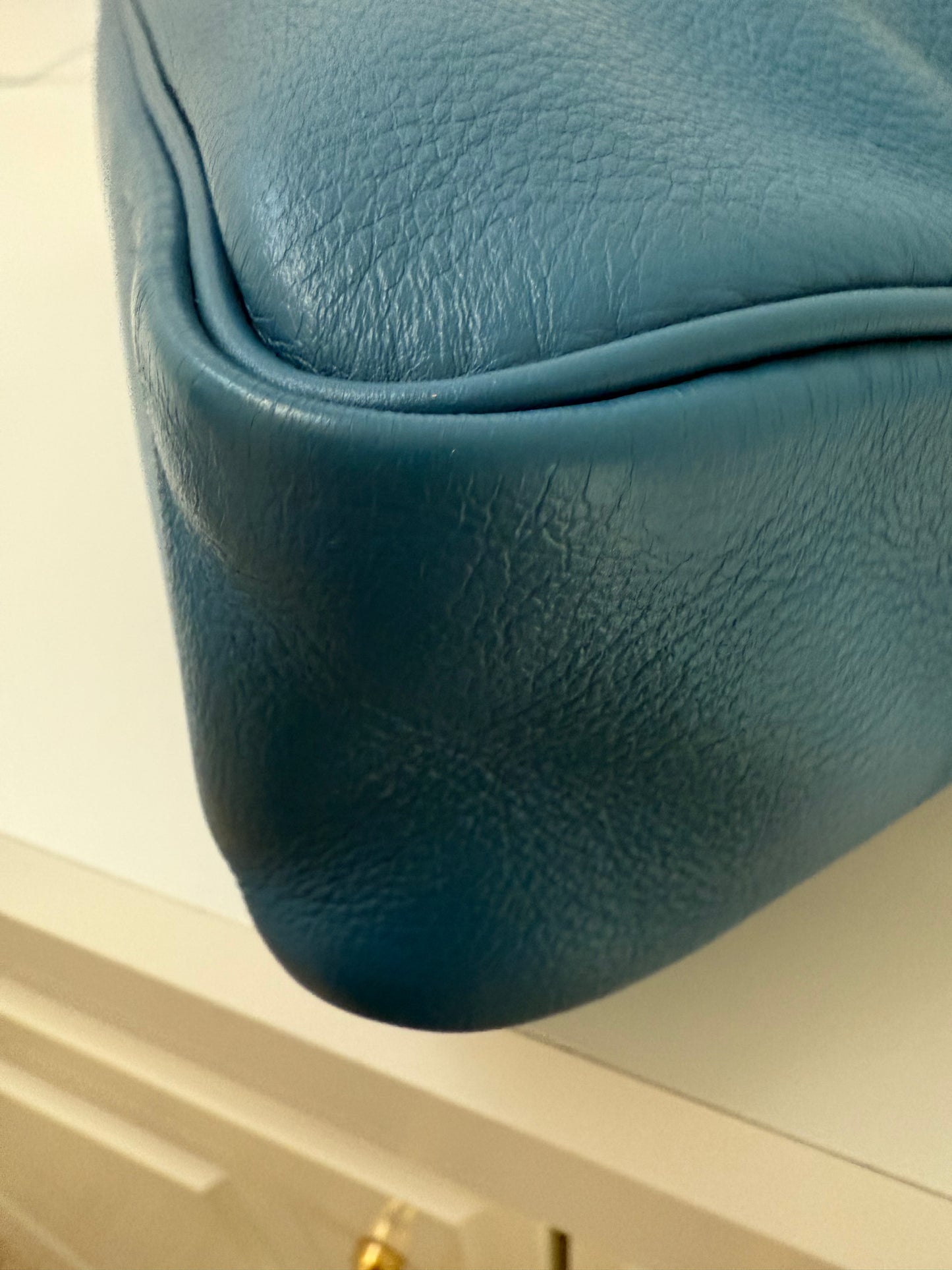 Hermès Massai Royal Blue Jean Clemence PM Hobo Bag Palladium Bag