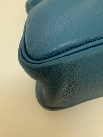 Hermès Massai Royal Blue Jean Clemence PM Hobo Bag Palladium Bag