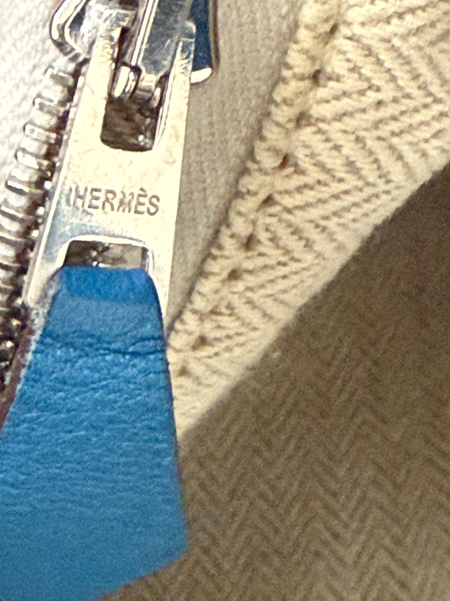 Hermès Massai Royal Blue Jean Clemence PM Hobo Bag Palladium Bag