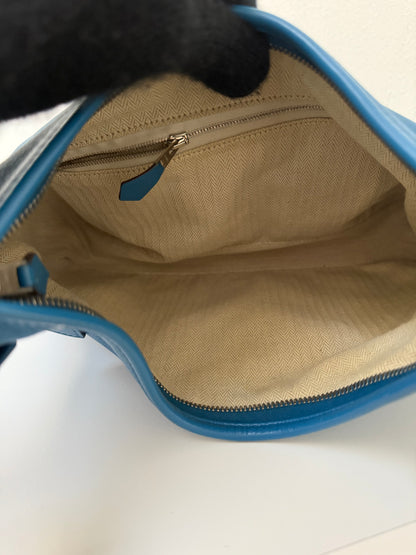 Hermès Massai Royal Blue Jean Clemence PM Hobo Bag Palladium Bag