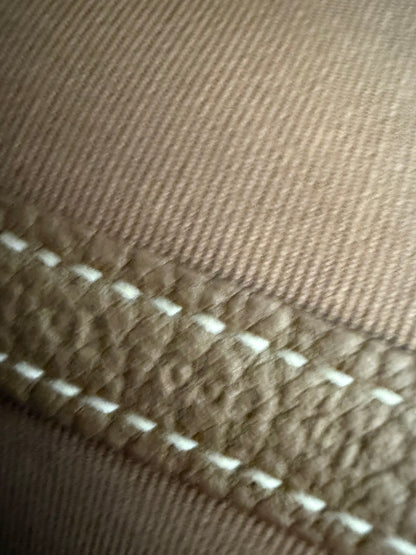 Hermes Garden Party 36 PM Toile Etoupe Leather Palladium Tote Bag