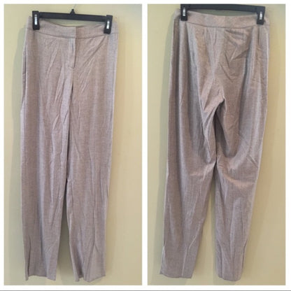 NWT $495 St. John Collection Grey Gray Diana Stretch Wool Dress Pants 2