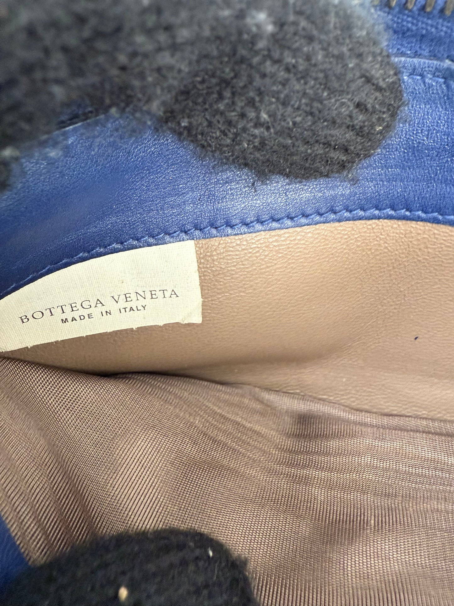 Authentic BOTTEGA VENETA Blue Intrecciato Zip Around Long Continental Wallet