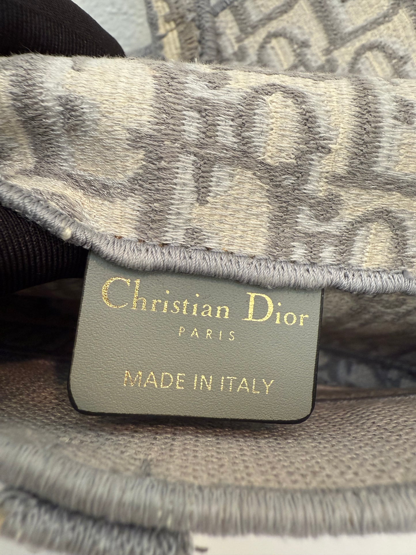 Grey CHRISTIAN DIOR  Oblique Slim Saddle Pouch Belt Shoulder Crossbody Bag