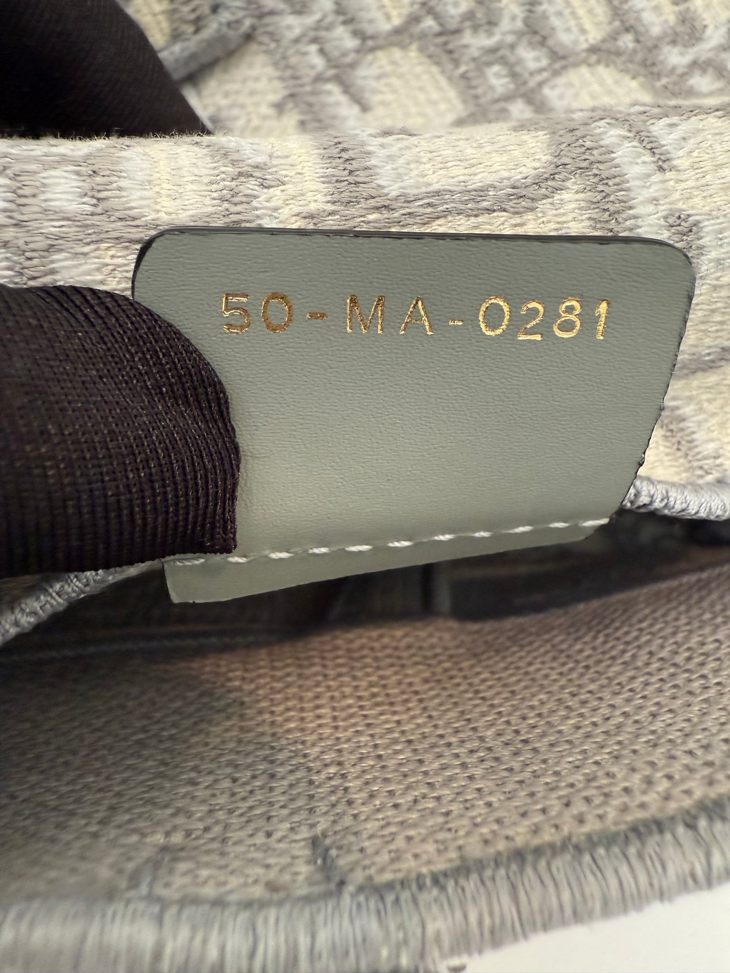 Grey CHRISTIAN DIOR  Oblique Slim Saddle Pouch Belt Shoulder Crossbody Bag