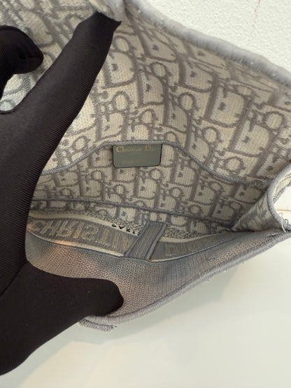 Grey CHRISTIAN DIOR  Oblique Slim Saddle Pouch Belt Shoulder Crossbody Bag