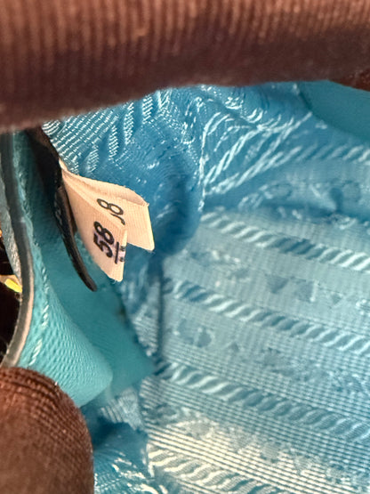 Prada Mini Baby Blue Galleria Saffiano Leather Shoulder Crossbody Satchel Bag