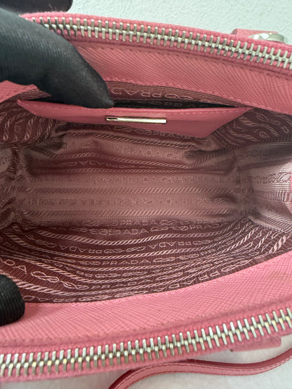 Prada Light Pink Mini Galleria Saffiano Leather Shoulder Crossbody Satchel Bag