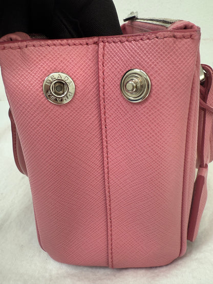 Prada Light Pink Mini Galleria Saffiano Leather Shoulder Crossbody Satchel Bag