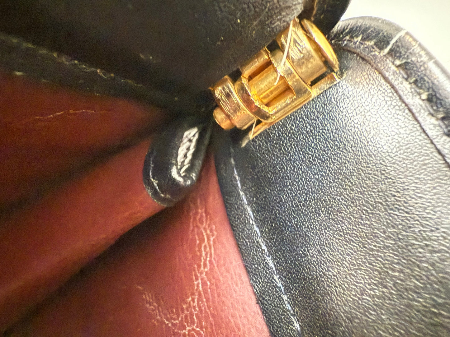 RARE Chanel Black Lambskin Vintage 24K Plated Golden Hardware Clutch Handbag