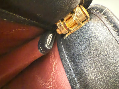 RARE Chanel Black Lambskin Vintage 24K Plated Golden Hardware Clutch Handbag