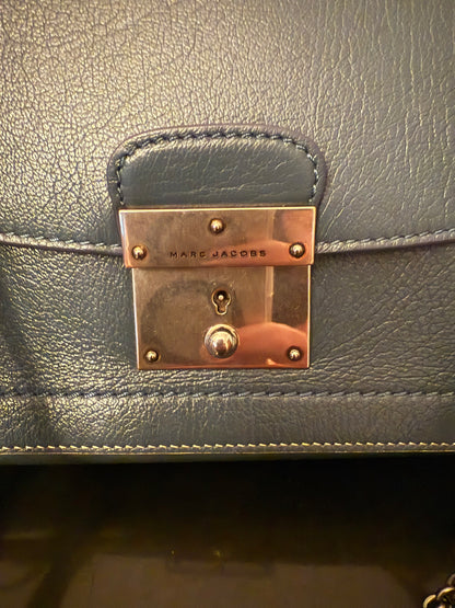 Marc Jacobs Polly Blue Jean Leather Shoulder Crossbody Bag