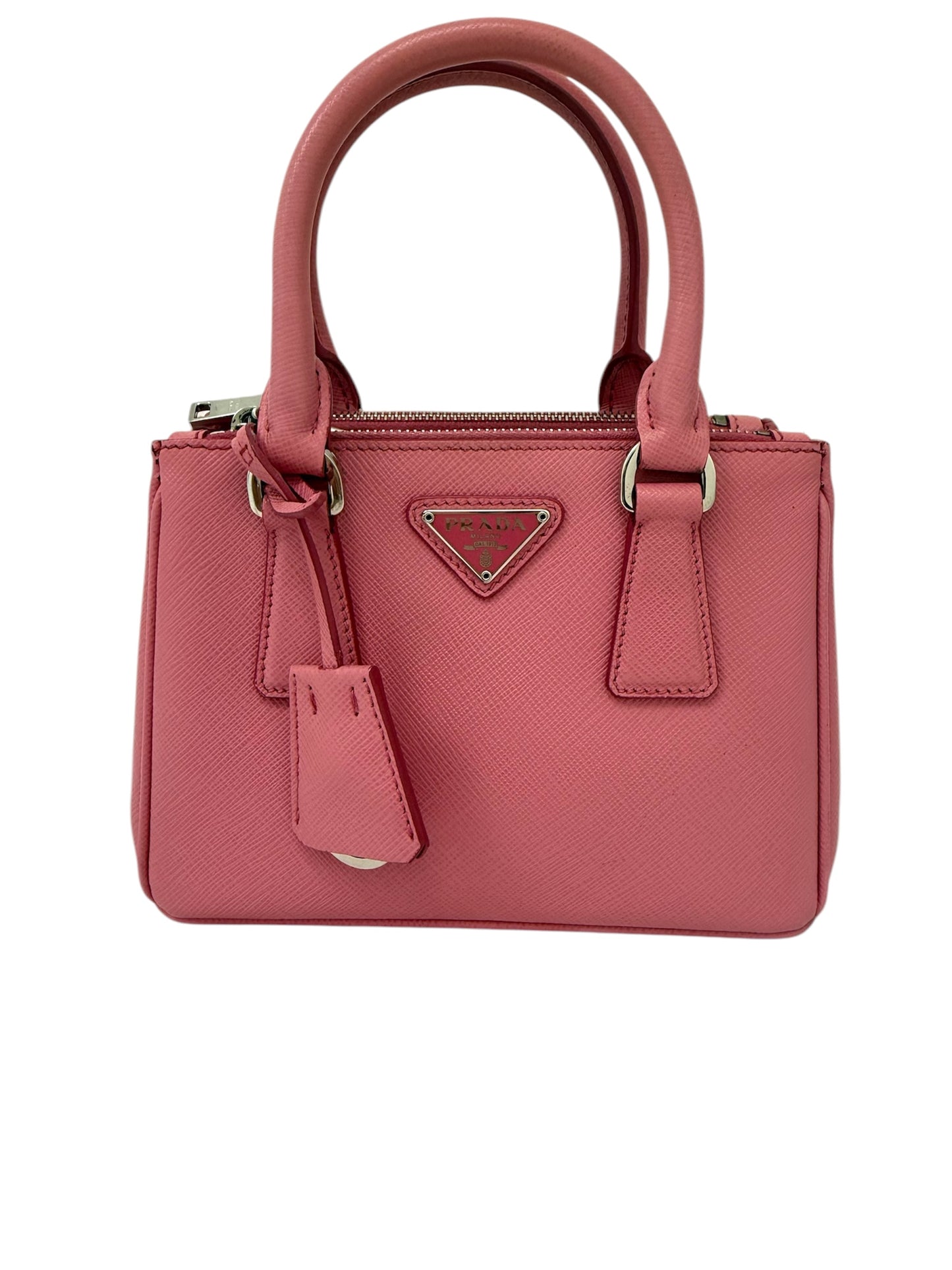 Prada Light Pink Mini Galleria Saffiano Leather Shoulder Crossbody Satchel Bag
